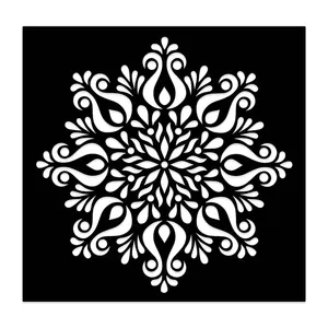 شابلون طرح گل فانتزی 8 5 کد KM-8pw