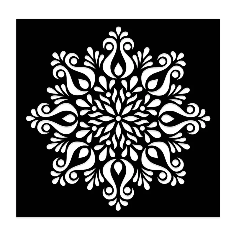 شابلون طرح گل فانتزی 8 5 کد KM-8pw