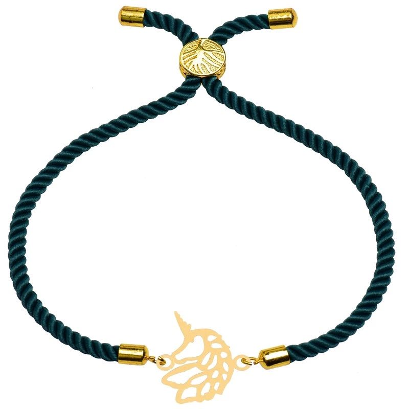 دستبند طلا 18 عیار دخترانه مدل تک شاخ -  - 1