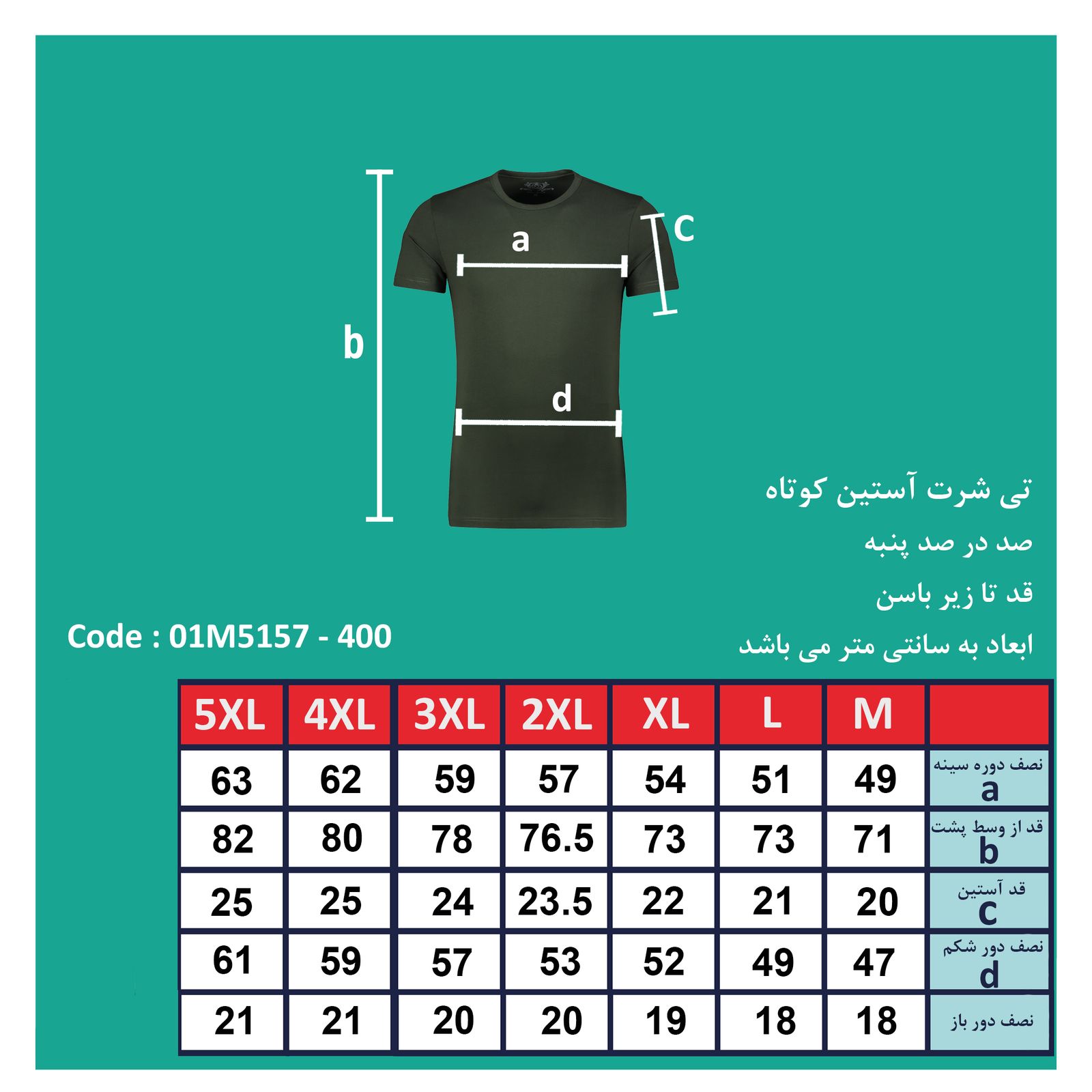 تی شرت آستین کوتاه مردانه پاتن جامه مدل 131621020013377 رنگ سبز  -  - 10