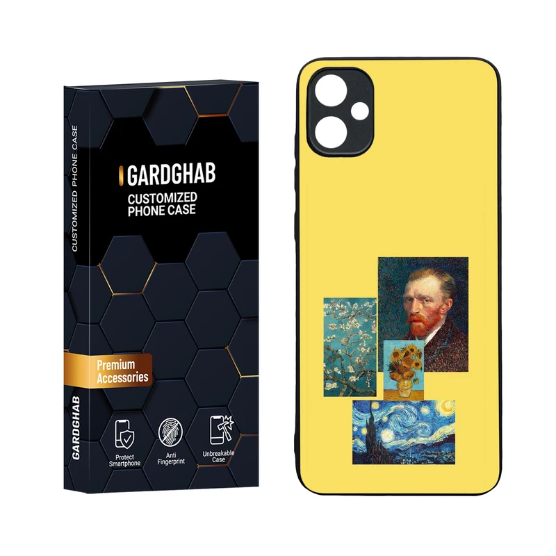 کاور گارد قاب مدل دورژله ای پشت گلس هنری مناسب برای گوشی موبایل سامسونگ Galaxy A05