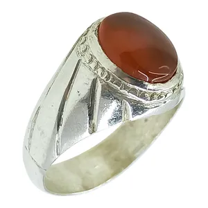 انگشتر نقره مردانه سلین کالا مدل عقیق کد ce-As256