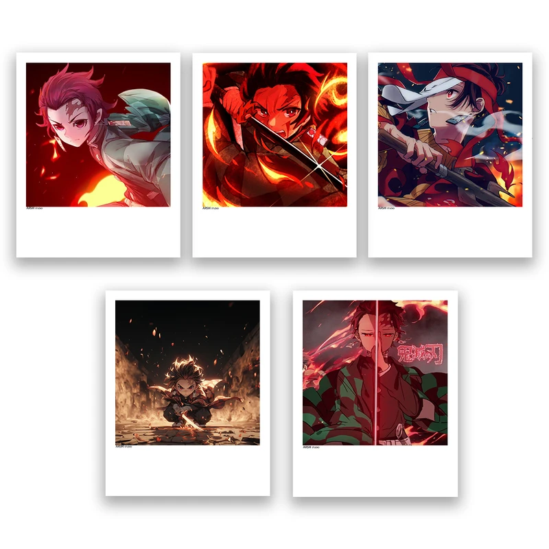 آویز تزیینی عرش مدل انیمه شیطان کش Demon Slayer کد Asa025 مجموعه 5عددی