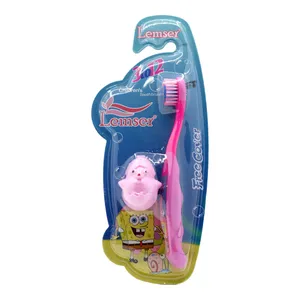مسواک کودک لمسر مدل باب اسفنجی  کد 806 به همراه محافظ سری مسواک