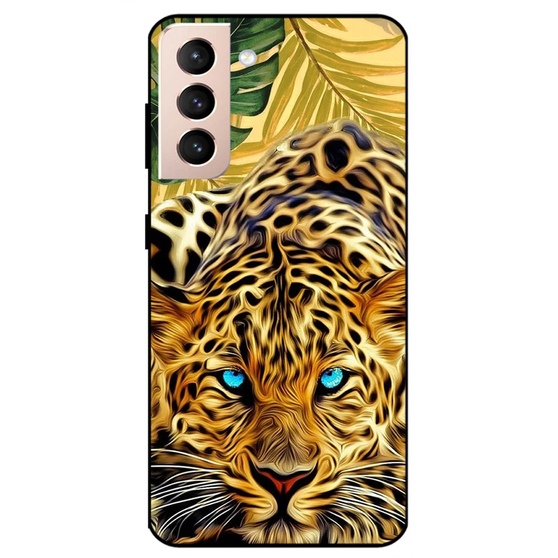 کاور مگافون طرح پلنگ مدل 7455 مناسب برای گوشی موبایل سامسونگ Galaxy S21 Plus 5G         