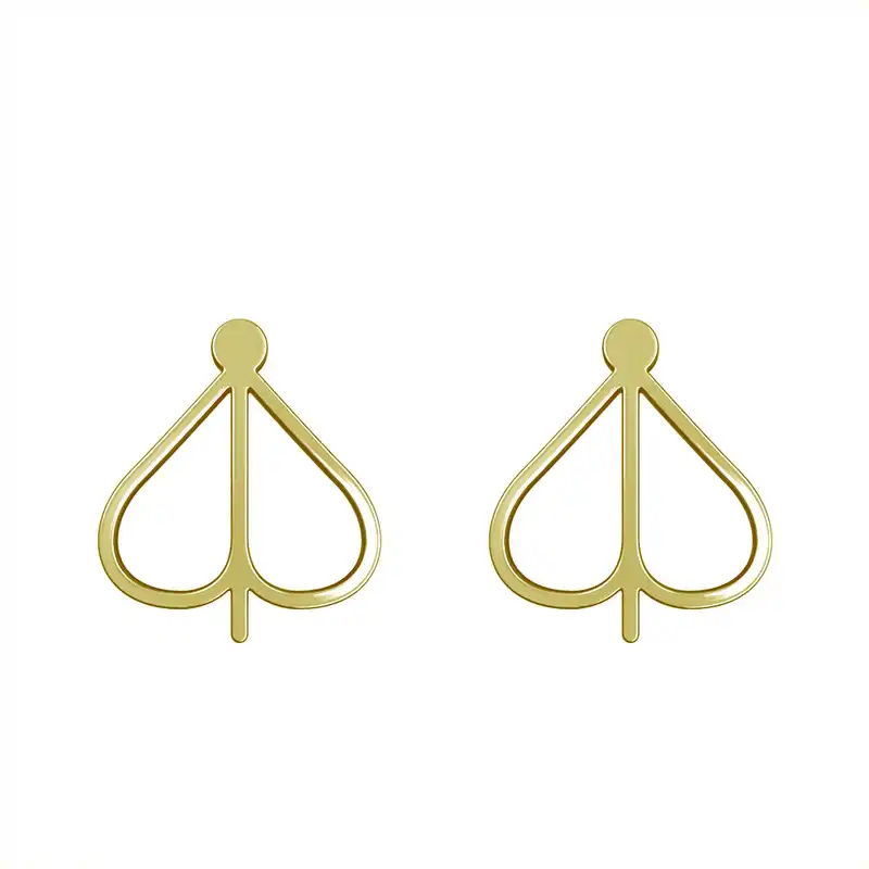 گوشواره طلا 18 عیار زنانه مدوپد مدل برگ کد GA1-15937