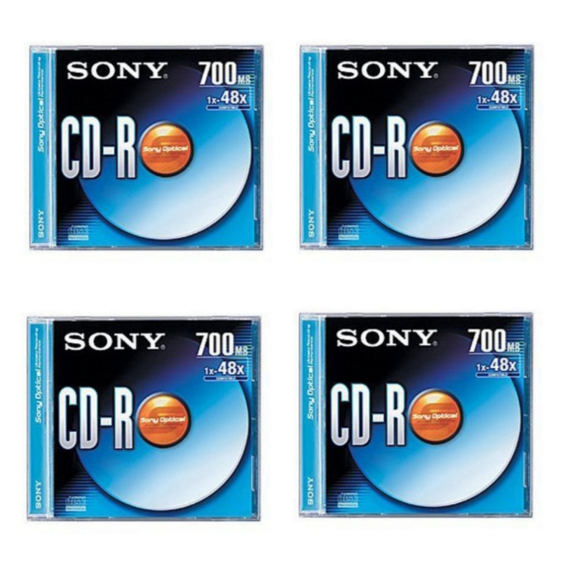 سی دی خام سونی مدل CD-R بسته ۴ عددی