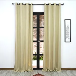 پرده مدل پانچ کتان طرح دار سایز 140*275 سانتی متر 