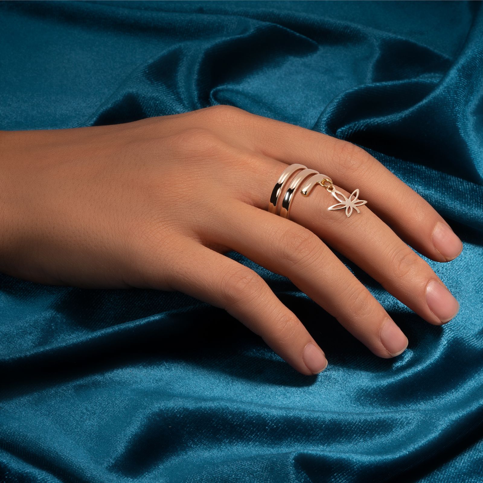 انگشتر طلا 18 عیار زنانه جواهری سون مدل 3247 -  - 4