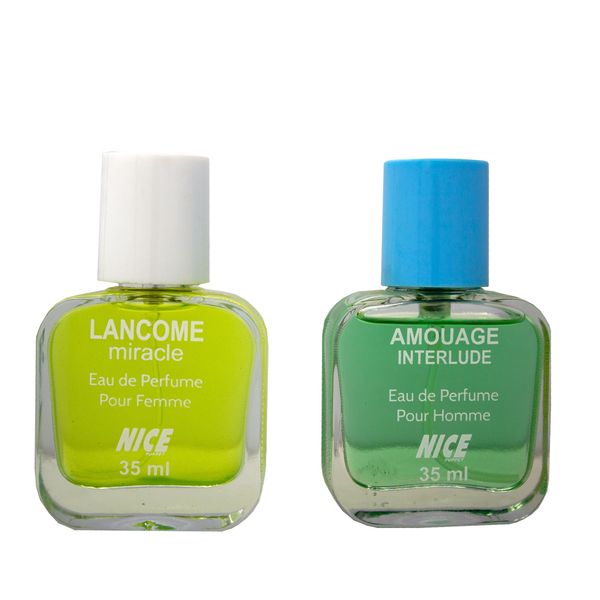 عطر جیبی زنانه نایس پاپت مدل LANCOME miracle حجم 35 میلی لیتر به همراه عطر جیبی زنانه نایس پاپت مدل AMOUAGE حجم 35 میلی لیتر