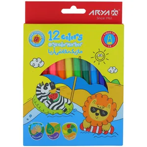 ماژیک رنگ آمیزی 12 رنگ آریا کد 9084