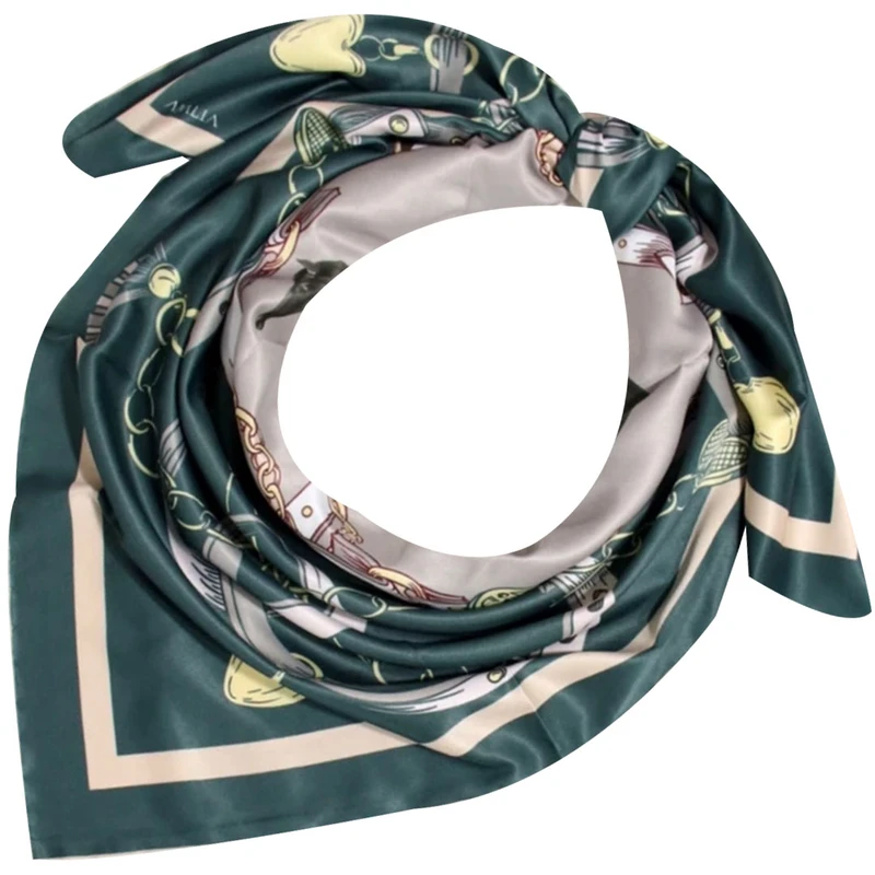 روسری زنانه مدل ابریشم توییل طرح اسب کد 9748