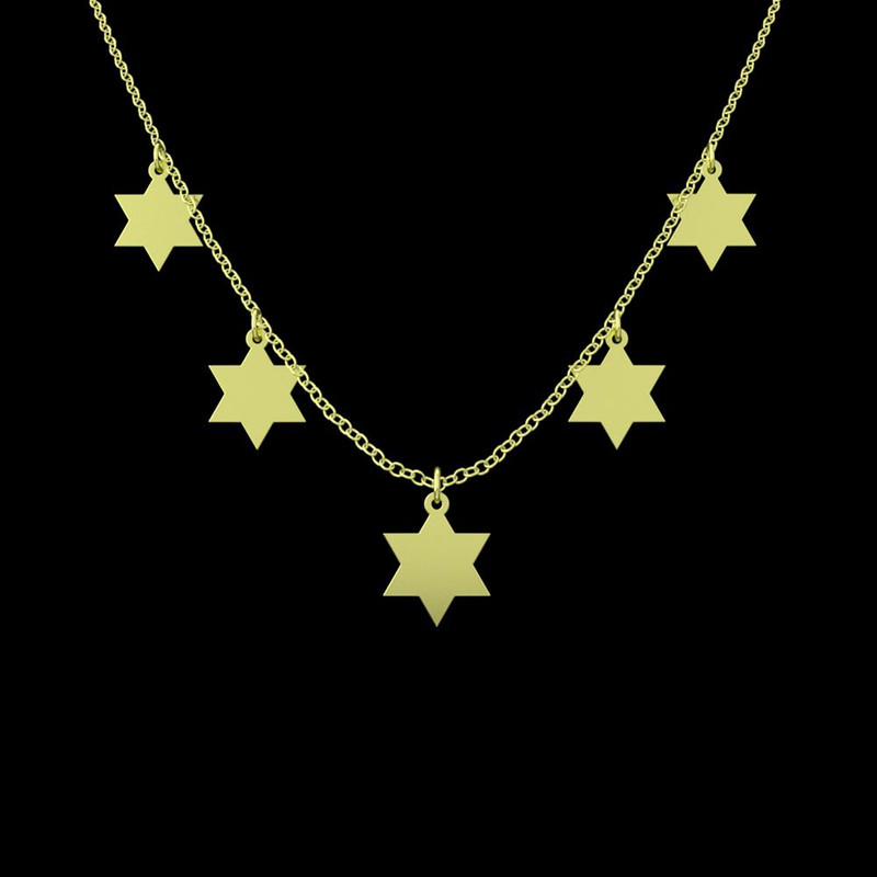 گردنبند طلا 18 عیار زنانه مدوپد مدل ستاره کد RNA15359