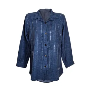 مانتو شومیزی زنانه مدل نگین دار 856