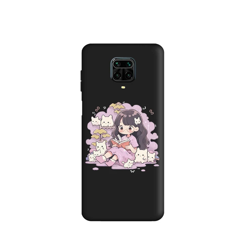 کاور قاب گارد طرح  گربه و دختر کد  FF2653 مناسب برای گوشی موبایل  شیائومی  Redmi Note 9s / Redmi Note 9pro