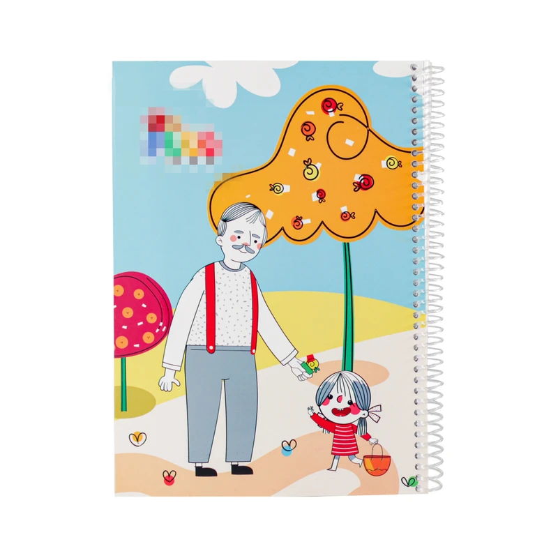 دفتر خط دار80 برگ طرح بابابام مدلDTB-8004