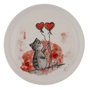 بشقاب مدل گربه لاو