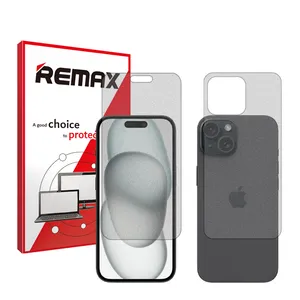 Remax HyMTT model matte screen protector suitable for the Apple iPhone 15 mobile phone along with the back protector