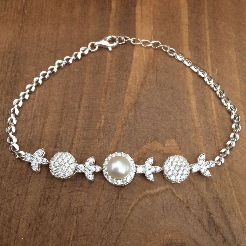 دستبند نقره زنانه کد 3059