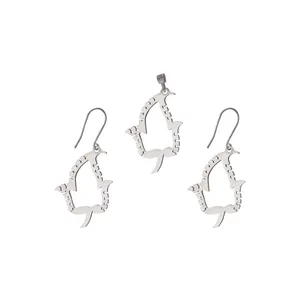 نیم ست نقره زنانه مدل 34D-ST