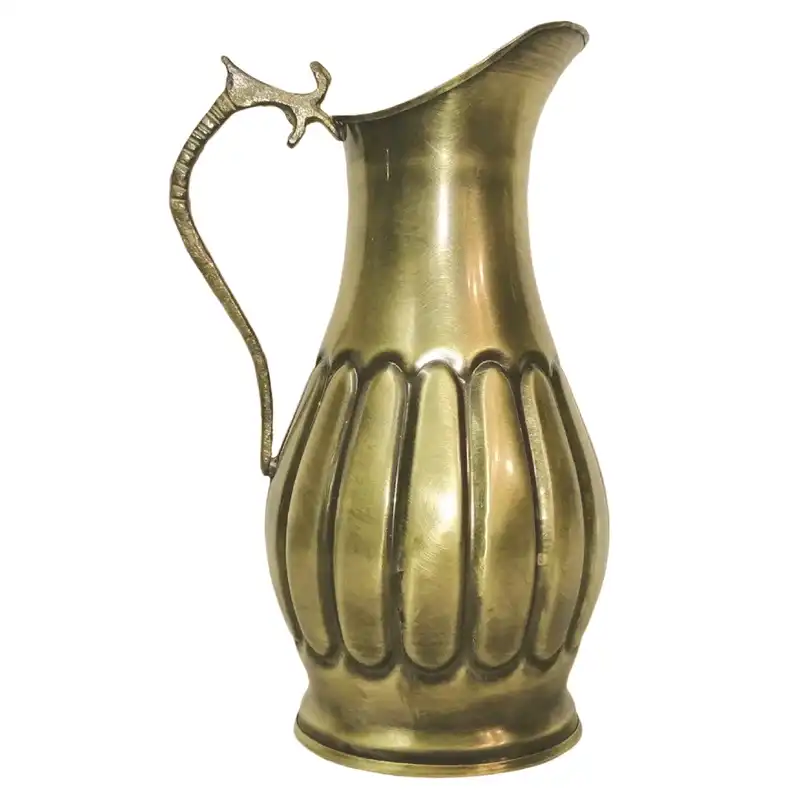 سرویس سماور ذغالی 5 پارچه برنجی مدل روس کد 14