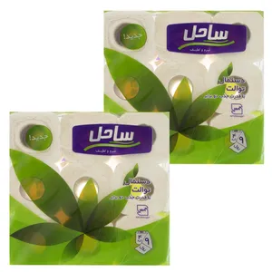 دستمال توالت چهار لایه ساحل مدل G01 بسته 2 عددی