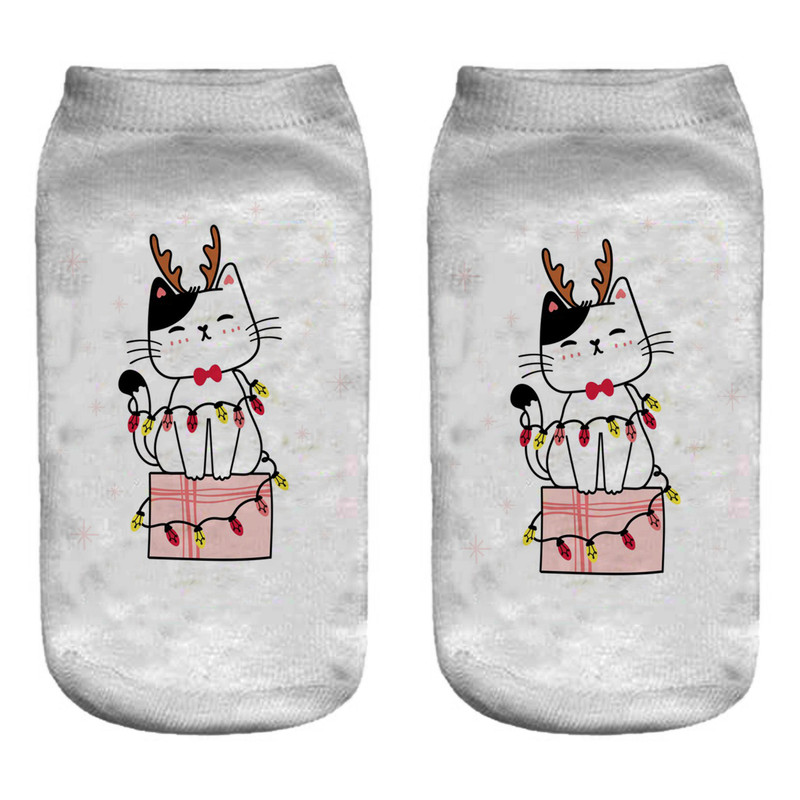 جوراب طرح گربه مدل 1109