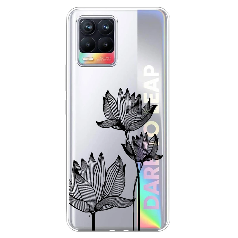 کاور مگافون طرح گل مدل C47-B مناسب برای گوشی موبایل ریلمی 8 4G / 8 Pro   