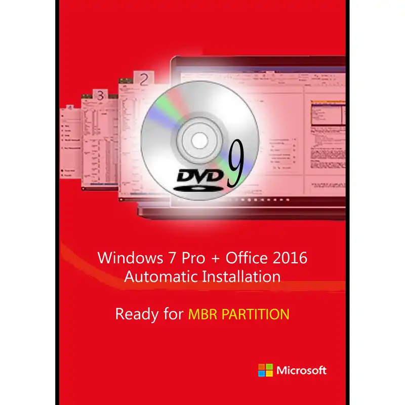 سیستم عامل Windows 7 Professional + Office 2016 Pro Plus  نشر مایکروسافت