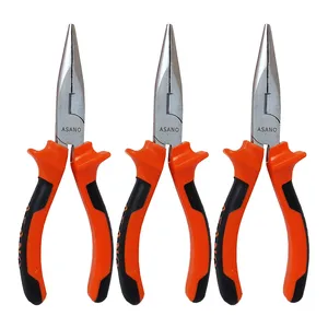 انبر دم باریک آسانو مدل HT - 0066 سایز 6 اینچ مجموعه سه عددی