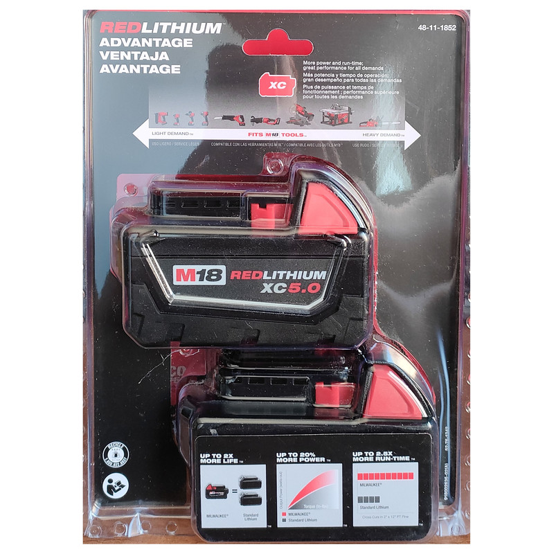 باتری 5 امپر میلواکی مدل xc5.0 مجموعه دو عددی