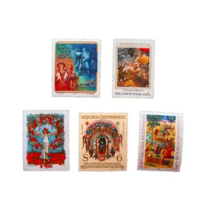 تمبر یادگاری طرح هنری مدل تابلوی نقاشی کد t-800 مجموعه 5 عددی