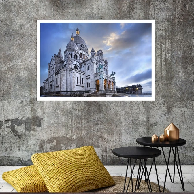 تابلو بکلیت طرح منظره مونماتر پاریس مدل قاب شاسی W-s8099