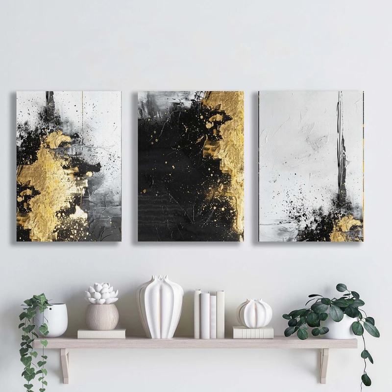 تابلو شاسی آتریسا مدل آبستره ATA177 مجموعه سه عددی