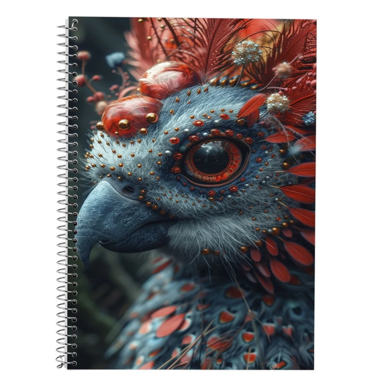 دفتر زبان 50 برگ مدوپد مدل دو خط طرح جوجه کد DF14710