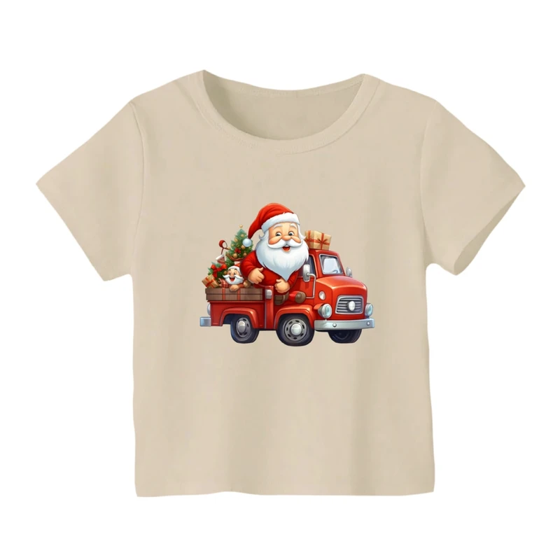 تی شرت آستین کوتاه بچگانه مدل بابانوئل کریسمس کد 40