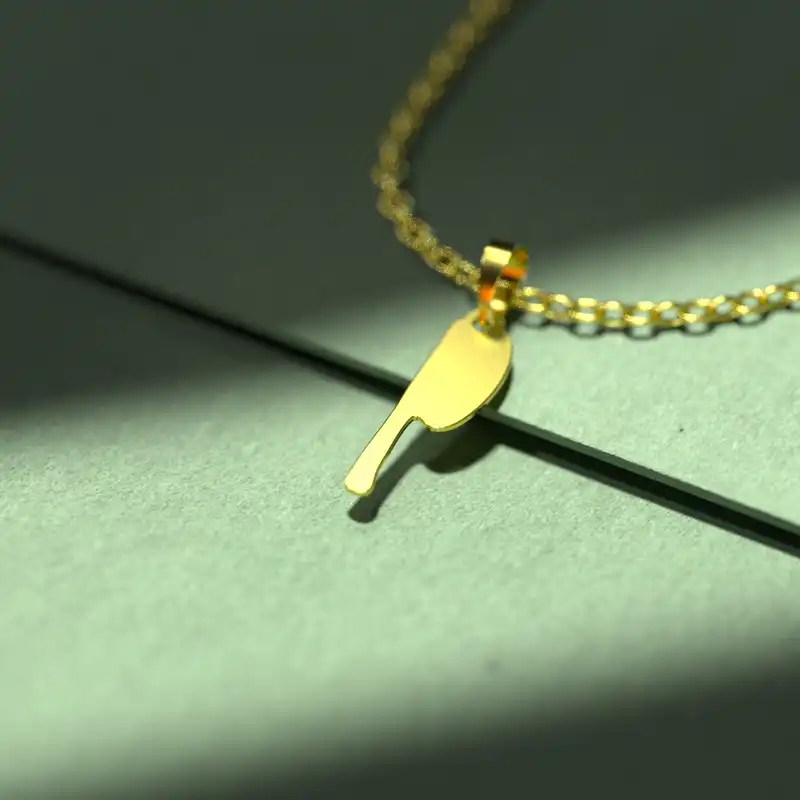 گردنبند طلا 18 عیار زنانه مدوپد مدل حرف P کد H3-1-1484