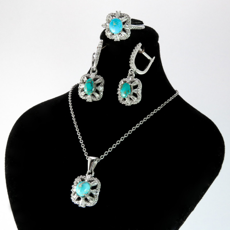 نیم ست نقره زنانه کد AV035-1 نیم ست نقره زنانه کد AV035-1