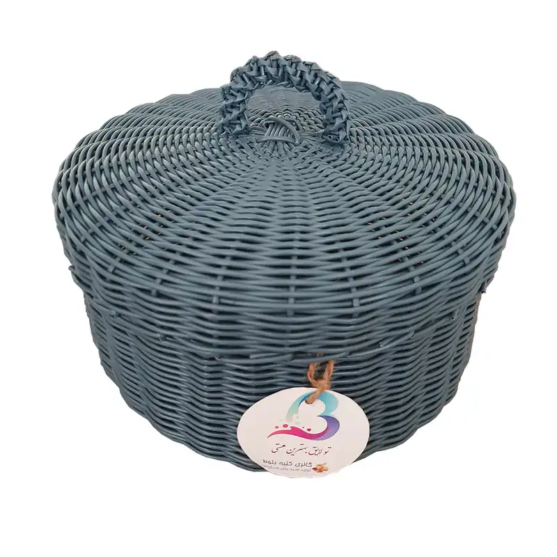 سبد نان و سبزی حصیر بافی کلبه بلوط مدل روشن