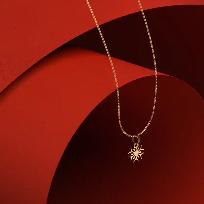 گردنبند طلا 18 عیار زنانه مدوپد مدل برف کد A3-1-1111