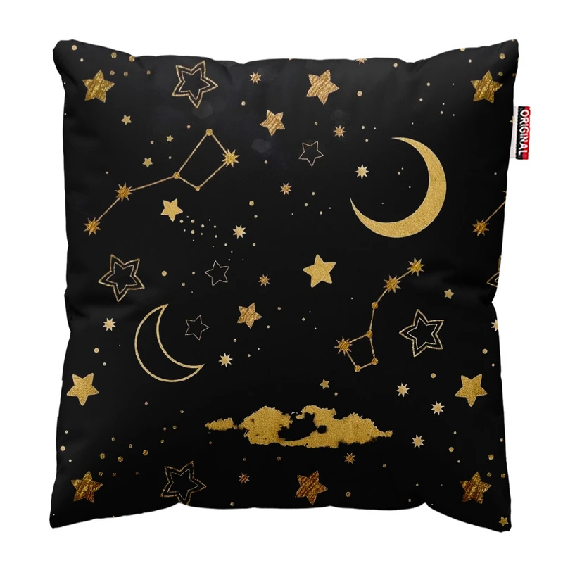  کوسن پاد آفرین طرح ماه و ستاره کد 3414 سایز 30*30 سانتی متر