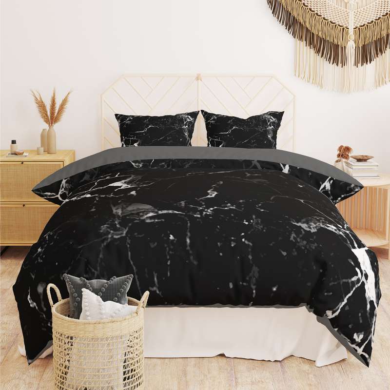 سرویس روتختی مدل black marble دو نفره 5 تکه