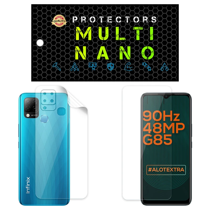  محافظ صفحه نمایش مولتی نانو مدل X-SFT مناسب برای گوشی موبایل انفینیکس Hot 10S به همراه محافظ پشت