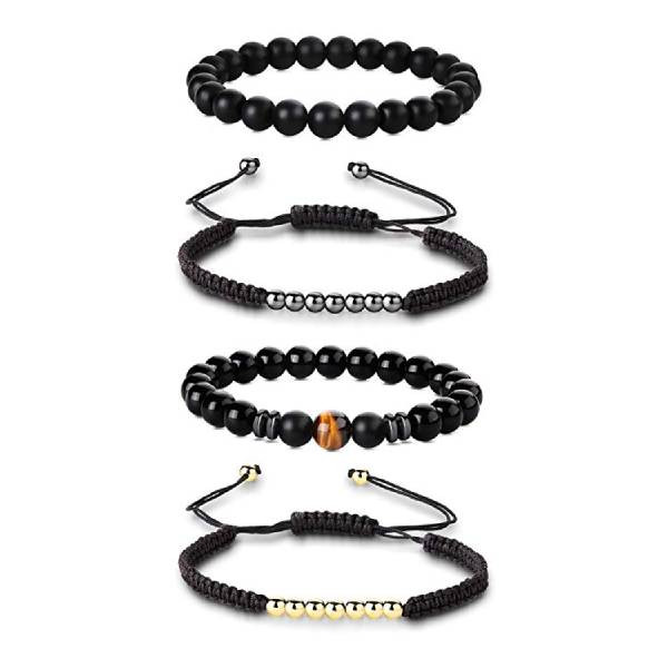 دستبند چرم ذاریات کد 138 مجموعه 4 عددی سایز 42 cm دستبند چرم ذاریات کد 138 مجموعه 4 عددی سایز 42 cm