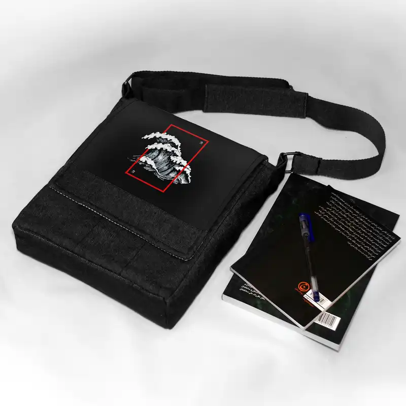 کیف رودوشی چی چاپ مدل نقاشی ژاپنی موج دریا کد 65494