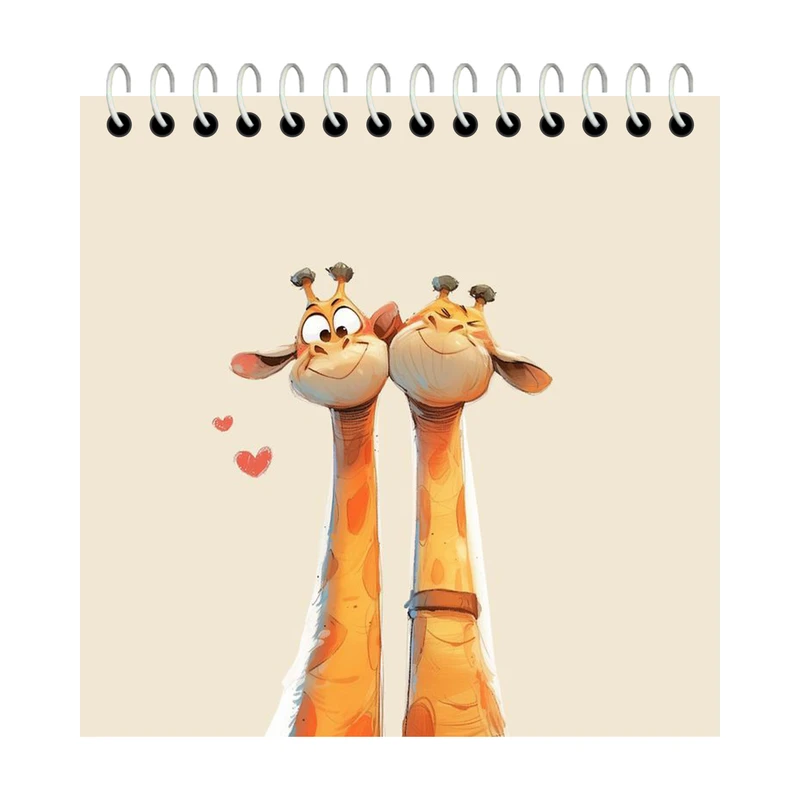 دفترچه یادداشت 50 برگ آلبالو مدل زرافه فانتزی کد 4089