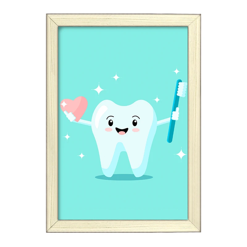 تابلو خندالو طرح دندان و دندان پزشکی کودکانه کد 36704