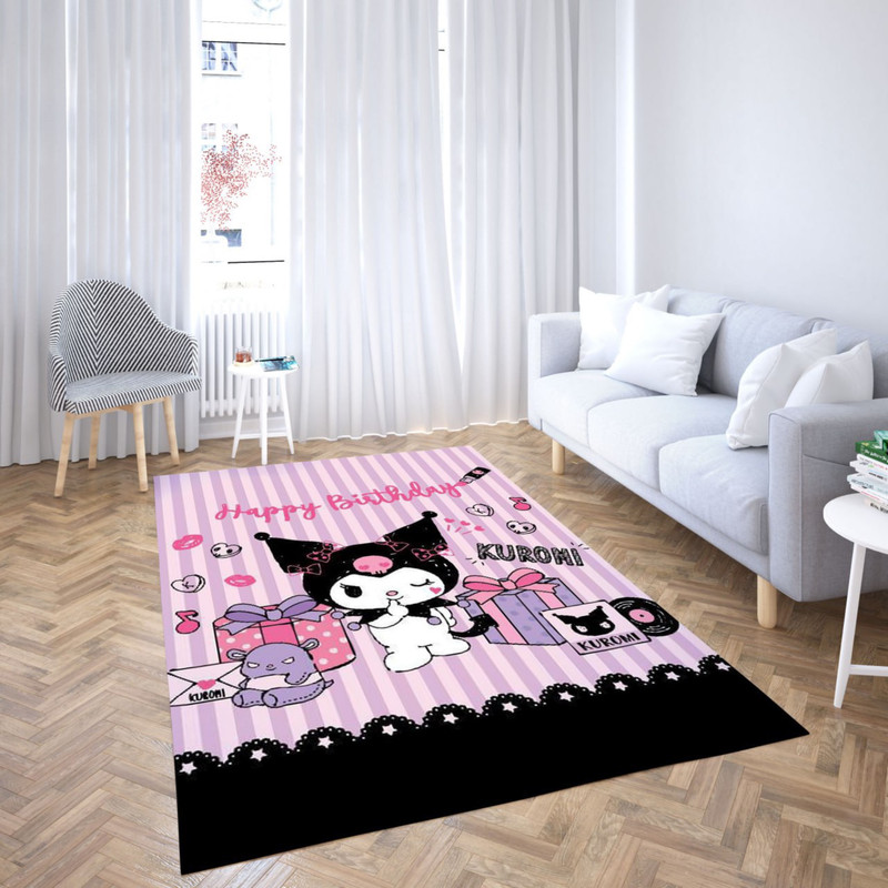 فرش پارچه‌ای مدل kuromi کد 05