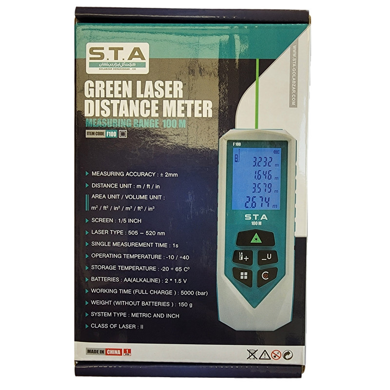 متر لیزری اس تی ای مدل F100