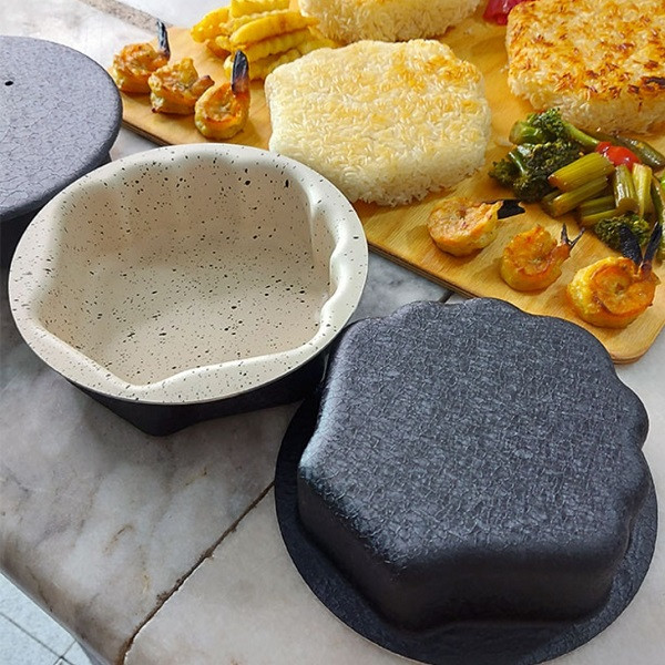 ظرف پخت به گز مدل کته و ته چین طرح صدف ظرف پخت به گز مدل کته و ته چین طرح صدف